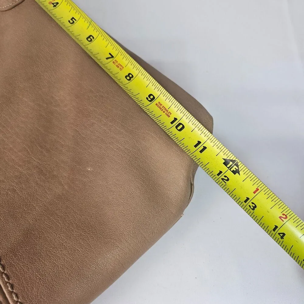 Antik Kraft Taupe Braided Strap Hobo Shoulder Bag Boho Slouchy Large Tote